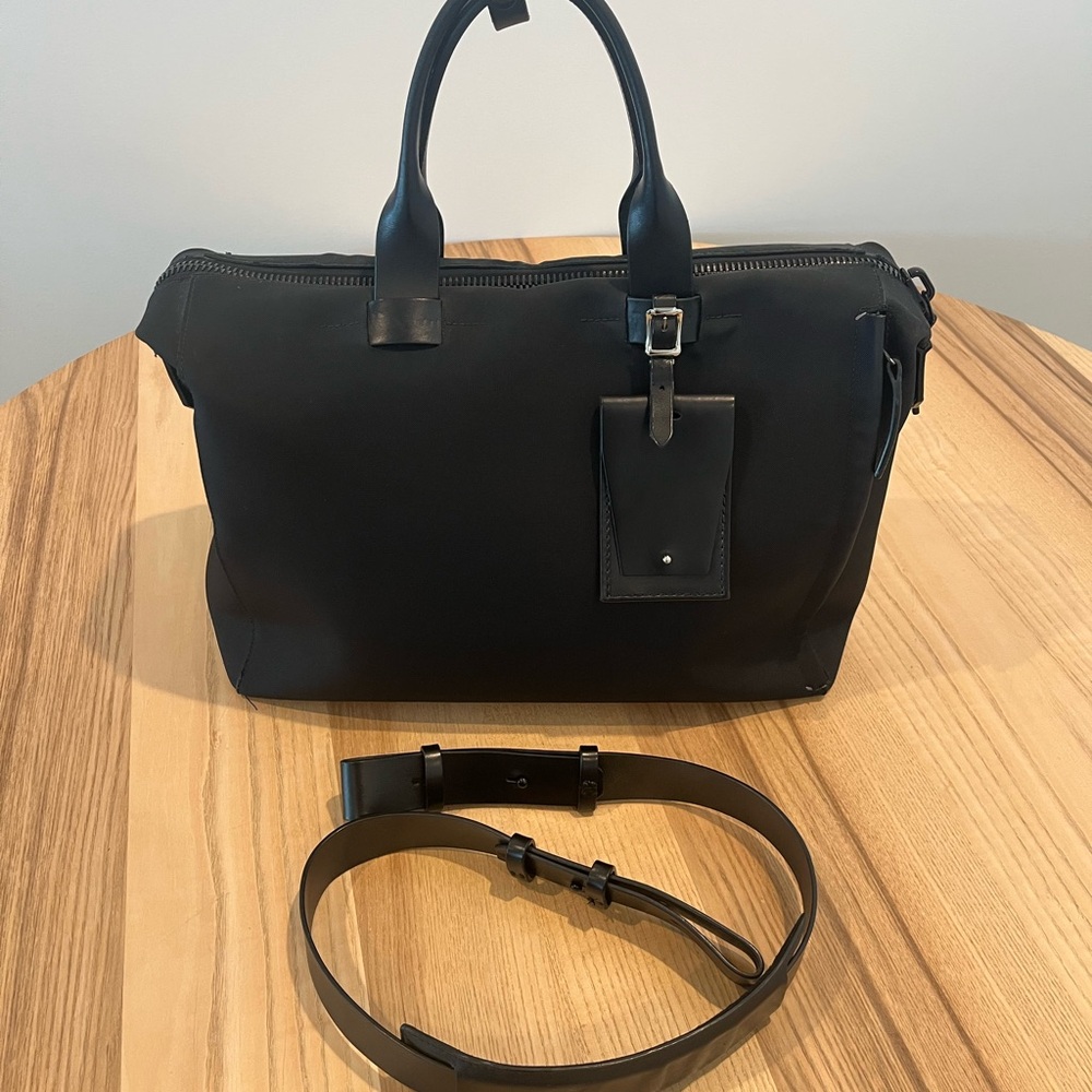 Troubadour original nylon + leather Briefcase black